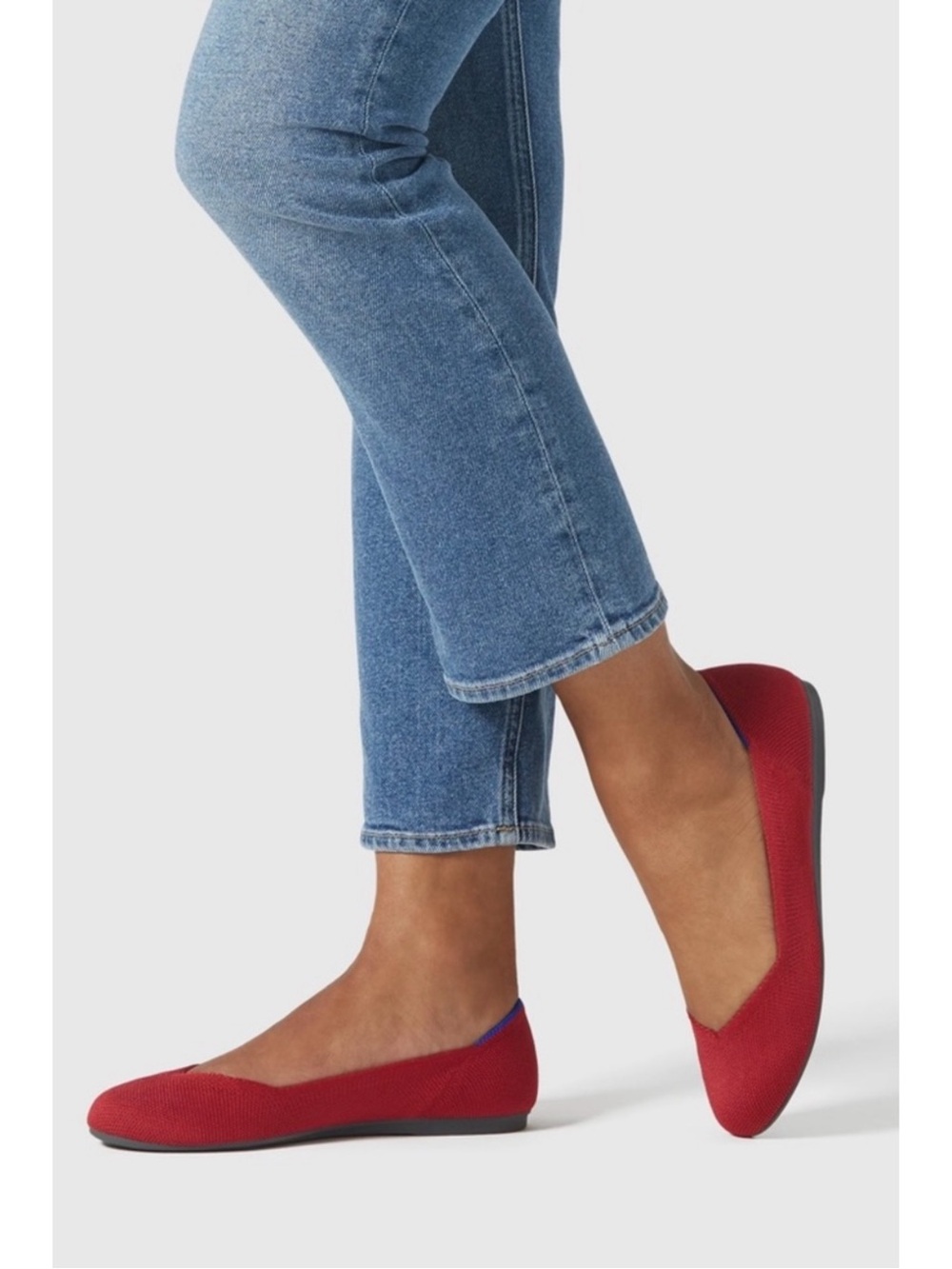 Rothy's The Flat Round Toe Red Ballet Flats - Size 9.5
